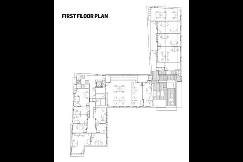 Business incubation centre in Berwick-upon-Tweed: First floor plan